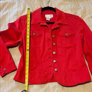 Live a Little Red Jean Jacket